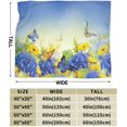thumbnail image 3 of Hydrangeas and Daisies Flowers with Butterflies Bed Blanket Ultra Soft Floral Throw Blanket All Season Warm Light Weight Cozy Plush Blankets for Home Bedroom Sofa Chair Travel, 50"X60", 3 of 6
