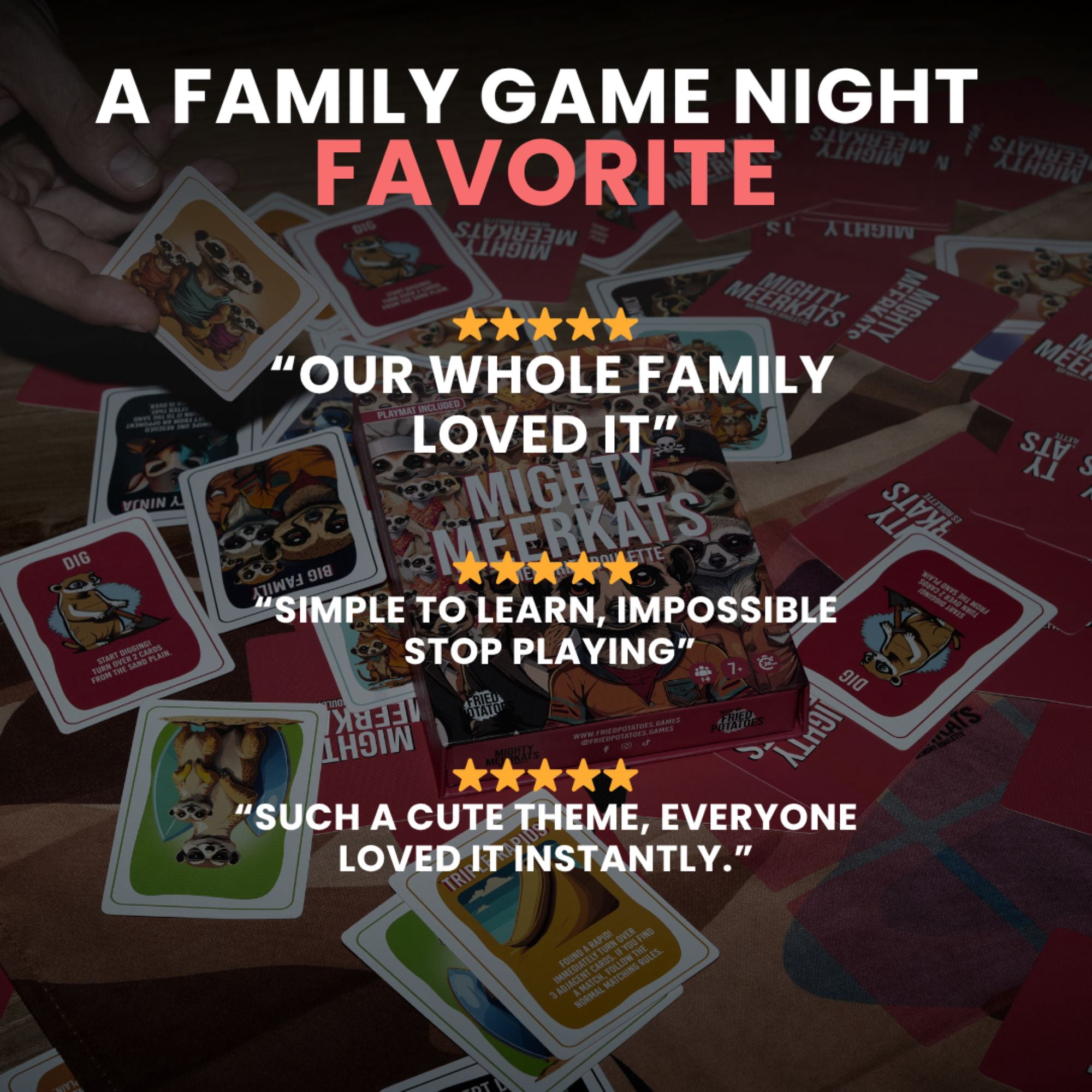 Mighty Meerkats Memory Roulette Family Card Game for Ages 7+, from Asmodee