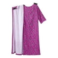 thumbnail image 2 of Women’s Open Back Adaptive Nightgown - Short Sleeve Nightgown for Seniors - Rose Lace MED, 2 of 4