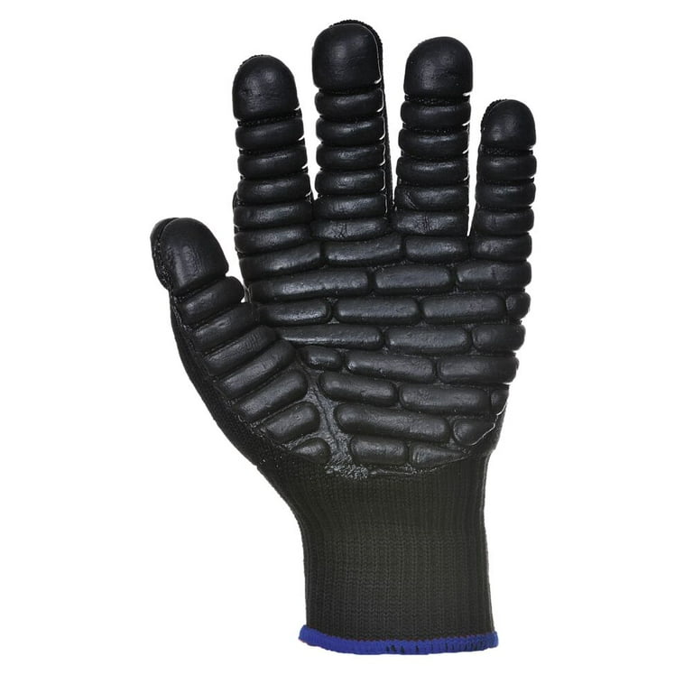 Portwest A790 Anti Vibration Safety Work Gloves Black, Large