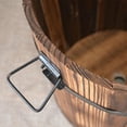 thumbnail image 4 of Small Wooden Bucket Barrel Planters – Rustic Flower Planters Pots Boxes Container with Drainage Holes for Indoor Home Decor Small Plants  Brown 1pc, 4 of 6