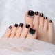 thumbnail image 4 of Uñas De Los Pies Falsas Uñas De Los Pies Falsas De Color Sólido Uñas De Los Pies Falsas De Cubierta Completa Corta Cuadradas De Moda Negras Brillantes Para Mujeres Y Niñas 72 Piezas Rojo Verde Cocina, Decoración y Otros, 4 of 4