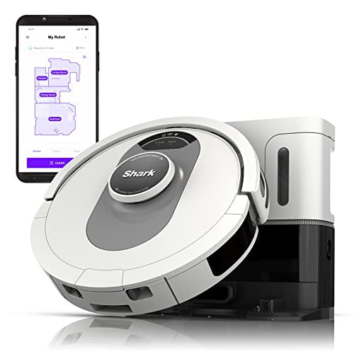 Shark AV2511AE AI Robot Vacuum with XL Self-Empty Base, Bagless, 60-Day Capacity, LIDAR Navigation, Home Mapping, Silver & Black