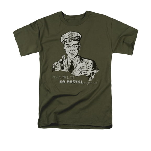 Don't Make Me Go Postal Funny Mailman Humorous Mail Humor Saying Adult T-Shirt