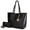 Black, variant on Sadie Oversize Tote Bag & Wallet Set, Crocodile Vegan Leather Shoulder bag Handbag by Mia K