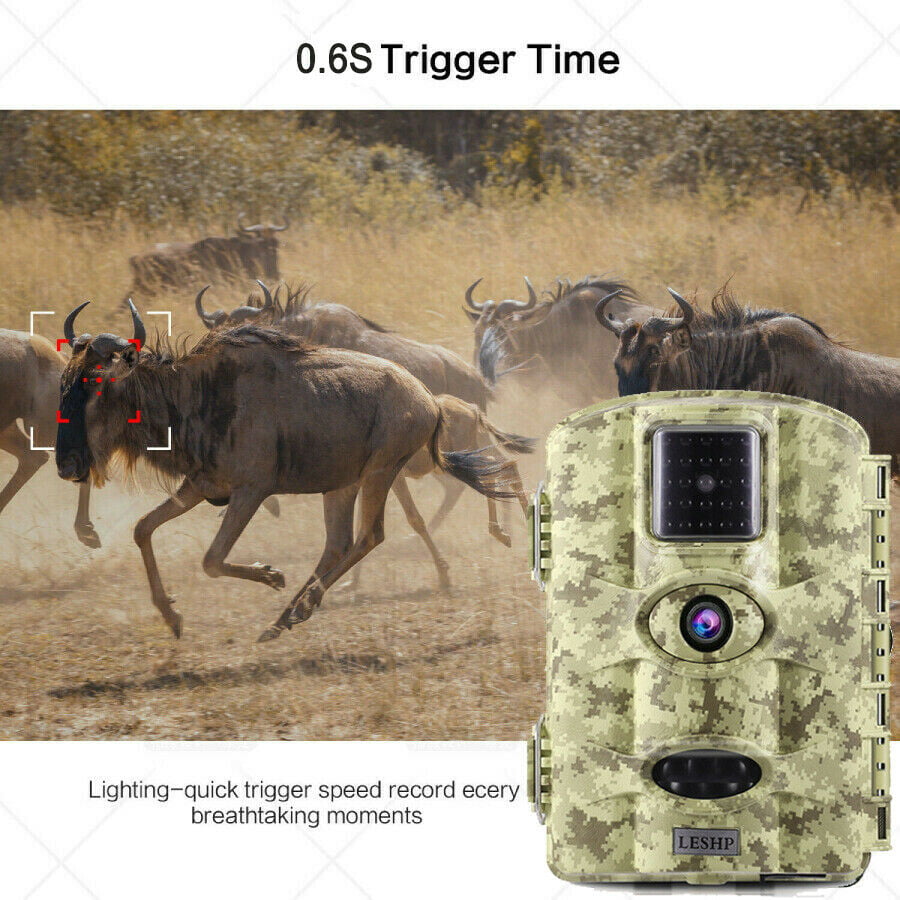 12MP Trail Camera Deer Bear Hunt Game Cam Low Glow Night Vision Motion Activated 
