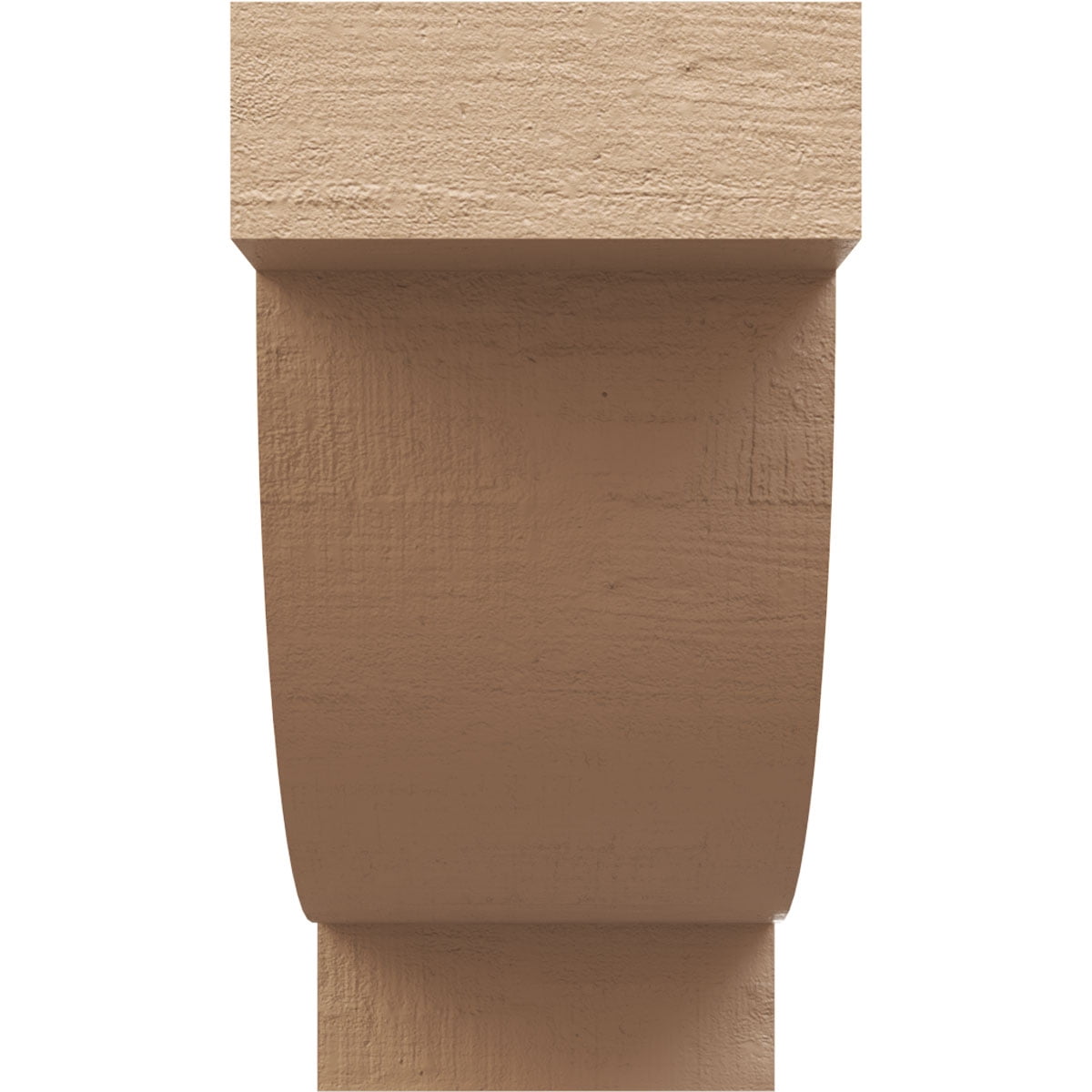 10"W x 20"D x 20"H Classic Alpine Rough Cedar Woodgrain TimberThane Corbel, Primed Tan