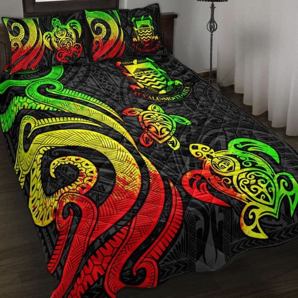 Juego de cama acolchado Tuvalu - Tortuga Tentáculo Reggae