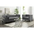 thumbnail image 2 of Inspired Home TArdeni Round Coffee Table with Geometric Hexagon Metal Frame, Silver, 2 of 7