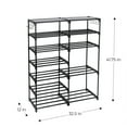 thumbnail image 6 of Mainstays 7-Tier Space-Saving Shoe Rack, Holds up to 21 Pairs, Black, 6 of 10