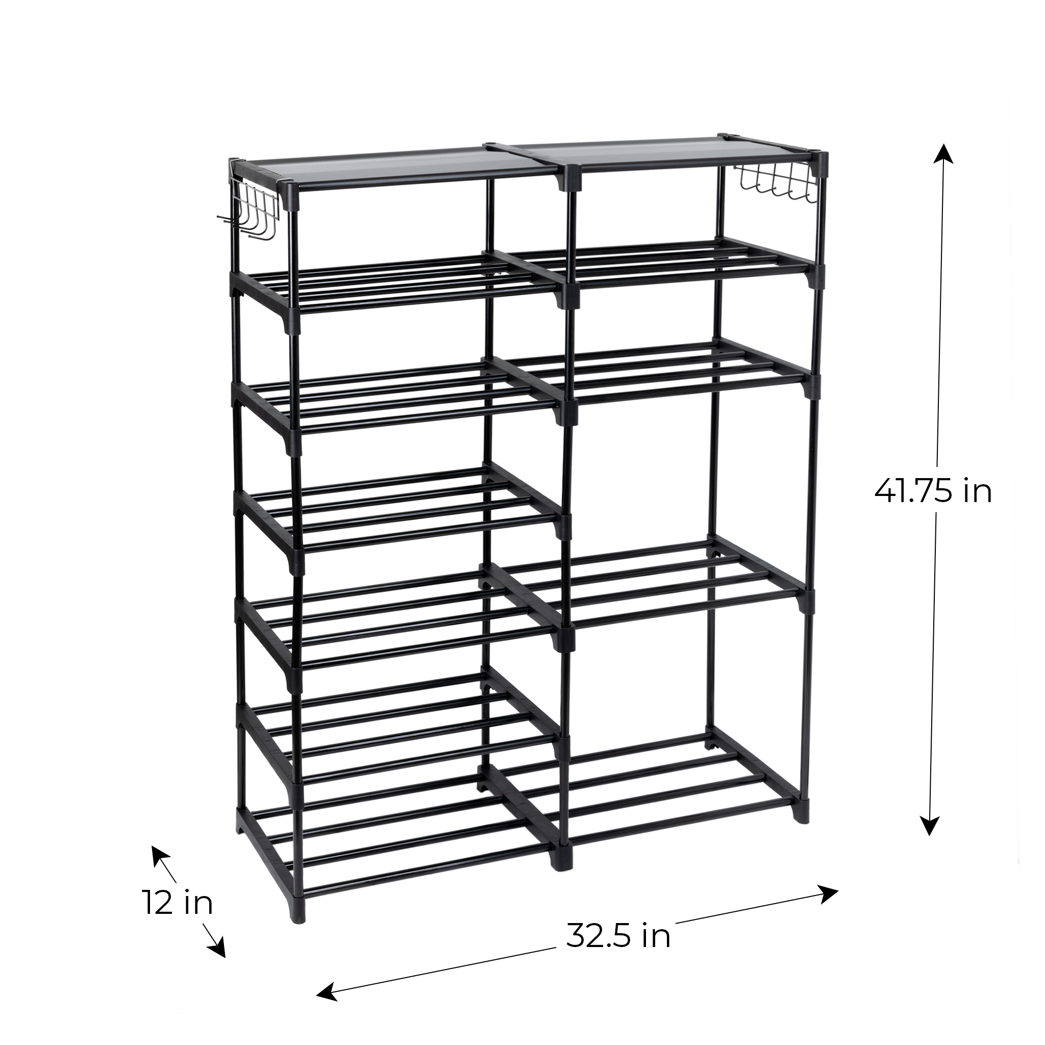 Mainstays Black 7-Tier Shoe Rack photo 5