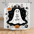 thumbnail image 7 of Nanqianyi Halloween Shower Curtain,Polyester Fabric Waterproof Bathroom Curtain,36 x 72 Inch, with Hooks,Pumpkin Cute Ghost Spider Bat, 7 of 7
