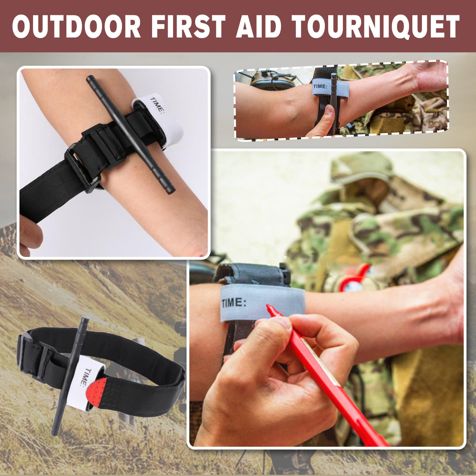 95CM Garot tourniquet Hand Emergency Strap Buckle First Aid Kits Quick Slow  Release Outdoor self-defense tourniquet medical