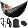 thumbnail image 2 of Lightweight Portable Parachute Hammock with Tree Straps and Carabiners – Spacious Double Camping Hammock for Outdoor Backpacking, Travel, and Backyard Relaxation, Includes Storage Bag,X-Large, 2 of 21