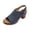 A-Navy384, variant on Womens Wedge Slide Sandals Boho Fringe Denim Double Buckle Raffia Sole Slip On Ladies Sandals Summer Beach Resort Vacation Sandals