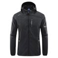 thumbnail image 1 of YanHoo Imperméable Imperméable Homme Imperméable Léger avec Capuche pour la Randonnée en Plein Air Coupe-Vent Veste, 1 of 3