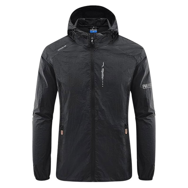 YanHoo Imperméable Imperméable Homme Imperméable Léger avec Capuche pour la Randonnée en Plein Air Coupe-Vent Veste
