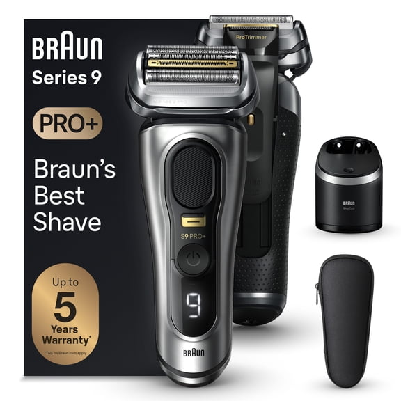 Braun Series 9 PRO Electric Shaver, 6in1 SmartCare Center & Travel Case, 9567cc Silver