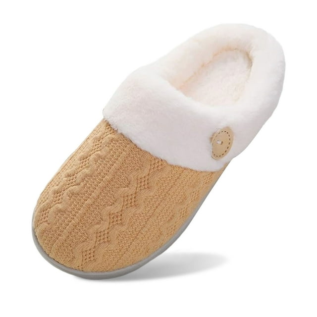 Pantoufles d'Intérieur Chaudes pour Femmes Pantoufles en Peluche Pantoufles d'Hiver pour Dames Pantoufles Douillettes Chaussures d'Intérieur Pantoufles d'Hiver Douillettes pour Femmes