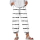 thumbnail image 1 of Pantalones de Mujer Traje Verano Cómodo de Moda Impreso Pantalones Recortados, Pantalones Elásticos Casuales, 1 of 5