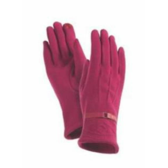 Diamond Pop Stitch Touchscreen Gloves - Fuchsia