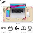 thumbnail image 5 of Long Mouse Pads for Desk,Pioneer Flower Floral Print Pattern Desk Mats on Top Of Desks, Desk Mouse Pad Extra Large with 3mm Non-Slip Base and Stitched Edge for Gaming,Office,Work,Home 31.5"x15.7", 5 of 6