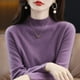 thumbnail image 3 of Suéter de cachemira 100 % lana merino, suéter de punto para mujer, jersey de cuello alto de manga larga, ropa de otoño e invierno, jerséis cálidos, 3 of 5