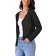 thumbnail image 4 of SUÉTER DE PUNTO CON CUELLO EN V Y MANGAS LARGAS PARA MUJERES INSPIRAR CHIC, CÁRDIGAN CORTO CON DETALLES CALADOS, TALLA XL, NEGRO, 4 of 6