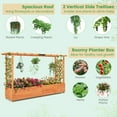 thumbnail image 4 of Barara King Vegetables Flowers Fruits Herb Garden Box,Raised Garden Bed with Side Trellis Hanging Roof and Planter Box-Orange, 4 of 7