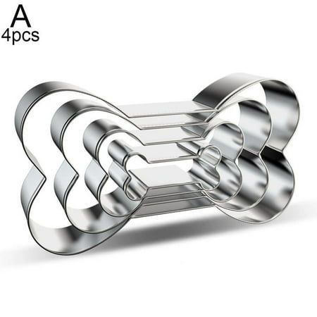 

4Pcs/Set Dog Bone Shaped Biscuit Cake Cookie Cutter Mould NEW Mold S1P2