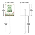thumbnail image 6 of Eveokoki 4.6x6 Inch Please Do Not Step On Plants & Flowers Aluminum Lawn Sign Stand Yard Sign With Metal Stakes Kit Outside Garden Grass Farm Signs Outdoor Decorations, 6 of 6
