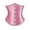Pink, variant on Ticikt Women Satin Waist Trainer Corset, Front Hook Tummy Control Cincher, Retro Slim Fit Shaper Underbust Top,Color:Gold