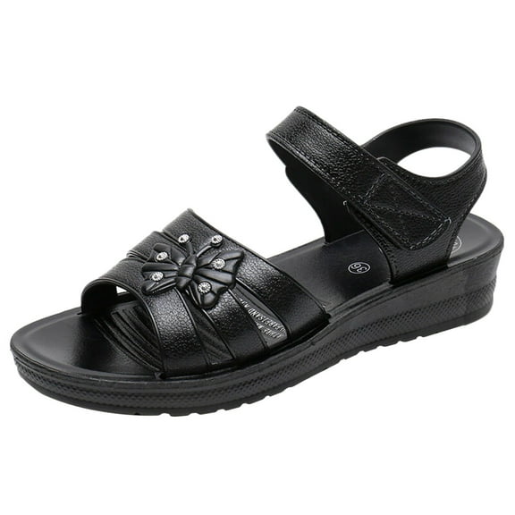 Mostsola Slingback Sandals for Women Open Toe Butterfly Decor Anti Slip Outdoor Walking Hiking Shoes