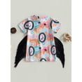 thumbnail image 4 of Faithtur Robe Western pour Bébé Fille, Manches Courtes Col Rond Imprimé Cheval/vache Robe T-Shirt, 4 of 8