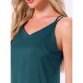 thumbnail image 5 of DARING DIVA Women's Sleeveless Double Spaghetti Strap V Neck Nightgown M Blue, 5 of 7