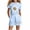 Light Blue, variant on BLTIBY Girls Summer Outfits Printed Set Cap Sleeve T Shirt and Elastic Waist Shorts 2 Piece Clothing Sets with Pockets Green 11-12 Years
