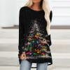 thumbnail image 2 of AGWOLF Women's Christmas Shirts Bling Xmas Tree Print Crewneck Tops Long Sleeve Funny Holiday Sweatshirts Festive Casual Pullover, 2 of 2