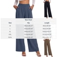 thumbnail image 3 of Women's Straight Leg Pleated Dress Pants, High Waisted Versatile Loose Elegant Business Casual Trousers with Pockets, 3 of 6