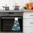 thumbnail image 4 of Yayeee Kitchen Hanging Hand Towels Set of 2 with Loop Bathroom Absorbent Tie Towel, Sharks Pattern, 4 of 7