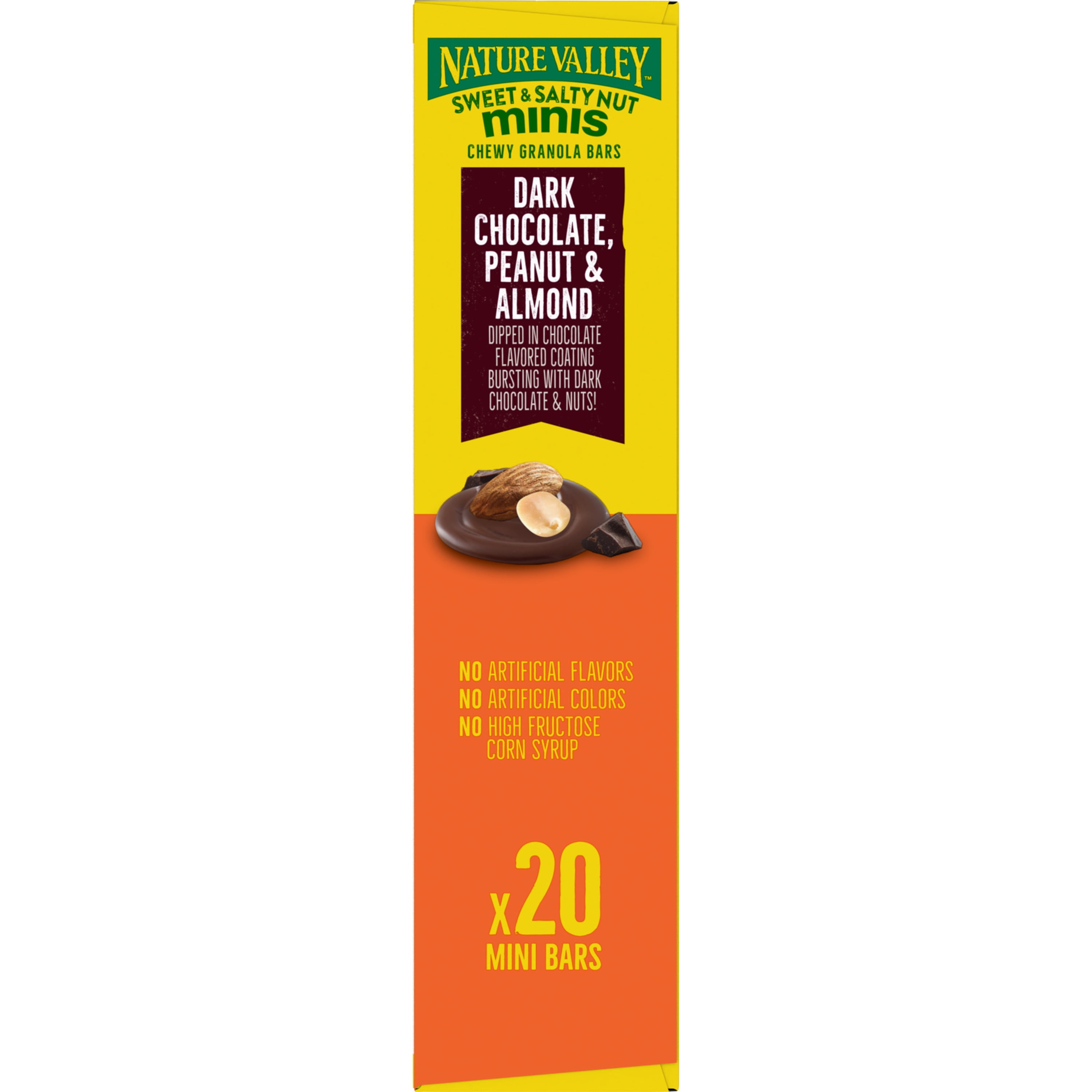 Nature Valley Mini Granola Bars, Dark Chocolate Peanut Almond, 20 Bars, 15 OZ