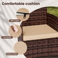 thumbnail image 4 of UDPATIO 4 Pieces Patio Furniture Sets,Outdoor Conversation Sets,Brown PE Rattan Patio Chairs with Table and Loveseat for Balcony, Porch, Backyard,（Khaki Cushion）, 4 of 8