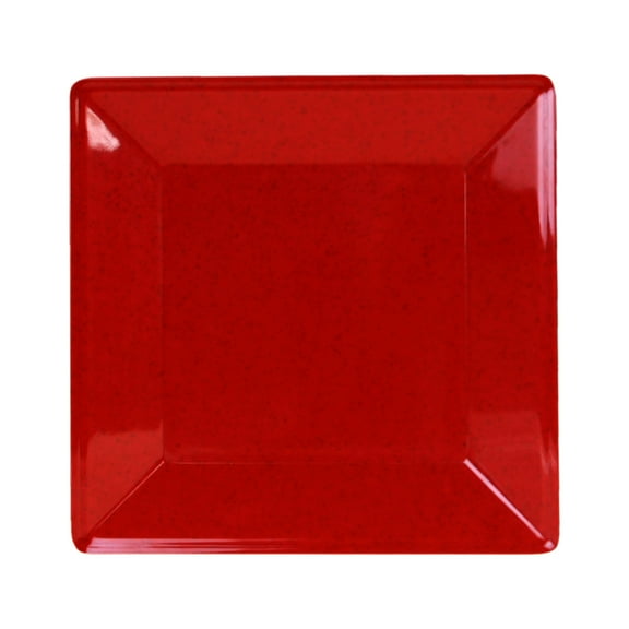 Excellante Passion Red Melamine Dinnerware Collection 10.25 X 10.25 Inch Square Plate, 1.75 Inch Deep, Comes in Each
