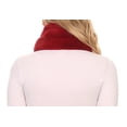 thumbnail image 2 of Sakkas Kiy Loophole Faux Fur Long Soft Warm Comfortable Textured Bow Scarf - Burgandy - One Size Regular, 2 of 5