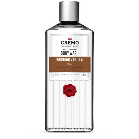 CREMO Moisturizing Body Wash, Bourbon Vanilla Blend, 16 Oz.