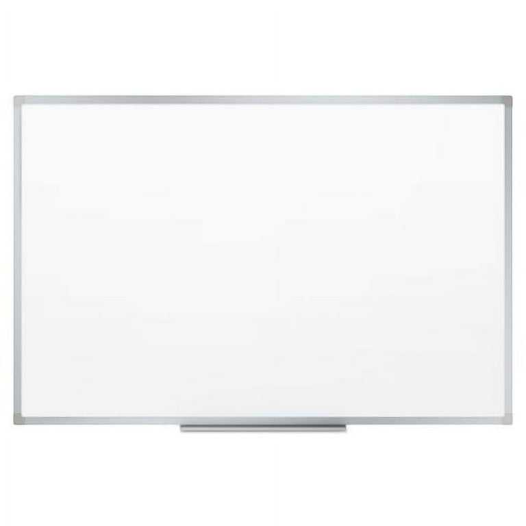 Dry Erase Board, 36 x 24, Melamine White Surface, Silver Aluminum Frame Dry Erase Board, 36 x 24, Melamine White Surface, Silver Aluminum Frame