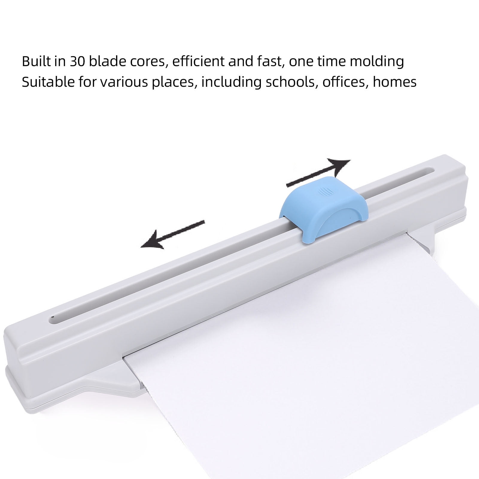 Riousery 30 Hole Punch 5 Sheet Capacity Hand Push Loose Leaf Paper Binding Punch for A4 B5 A5 B6 A6 B7 A7, Black, 18.5 inches / 47 cm