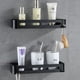 thumbnail image 3 of Estante de esquina para ducha Carrito de ducha Estantes de baño de aluminio - Adhesivo fuerte (sin taladrar) Ganchos extraíbles Organizador de canasta de aluminio inoxidable Almacenamiento colgante Ormromra 2034909-4, 3 of 6