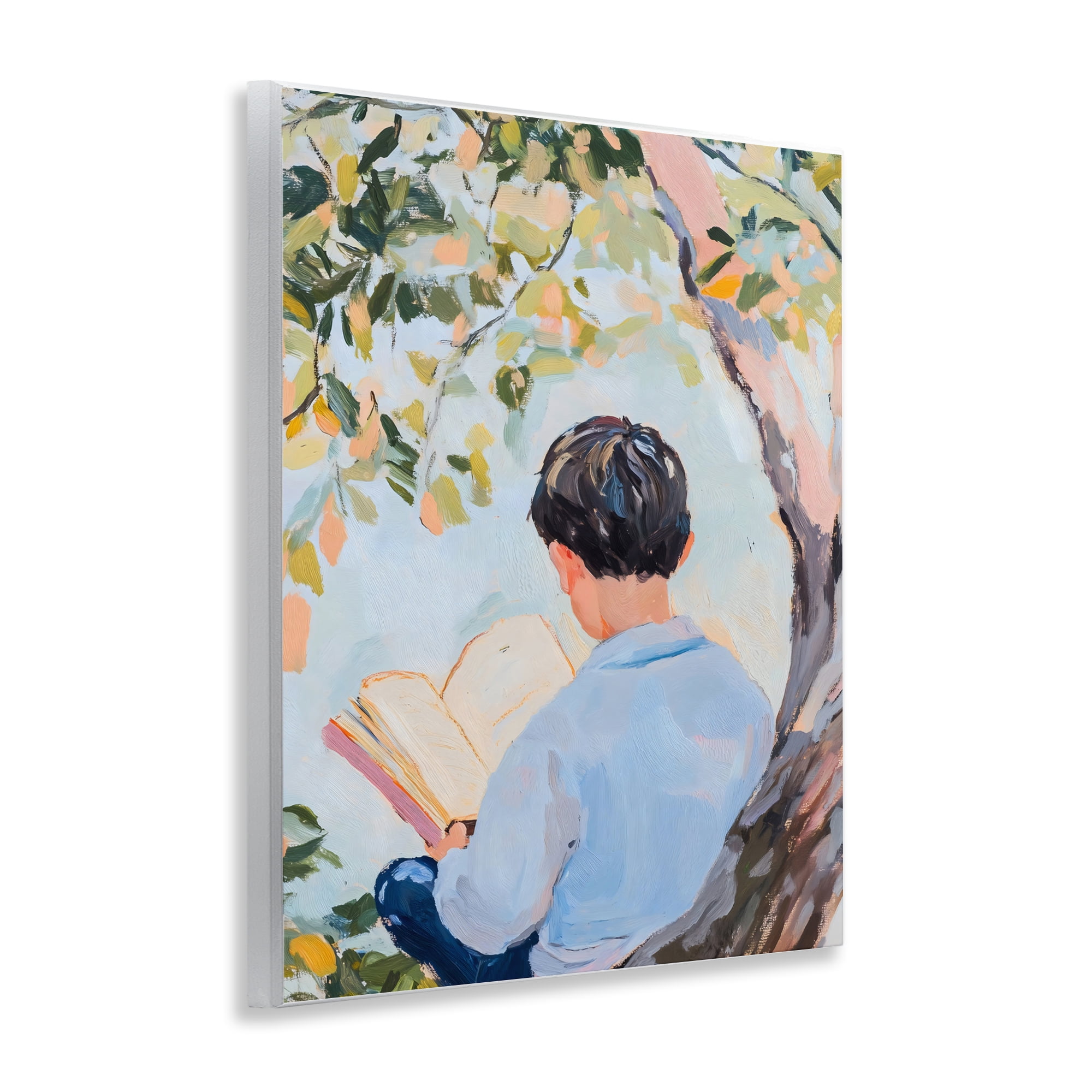 Stupell Industries Boy Reading in Nature Wall Plaque Art, design by The Prints Vibe