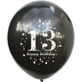 thumbnail image 5 of 13 Birthday Decorations Gold and Black 13th Birthday Balloons Latex Confetti Balloon for 13 Years Old Theme Party Supplies 15 Pieces 12 inch, 5 of 5