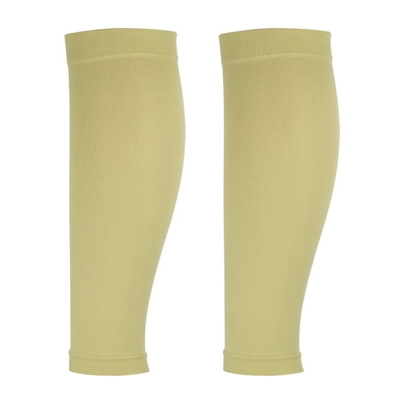 Uxcell Calf Compression Sleeves, Leg Compression Elastic Sleeve Calf Brace Support for Men& Women, XL& Skin Color& Spandex-Fitting for(Running Shin Splint Cycling Travel Relieve Leg Pain)